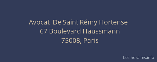 Avocat  De Saint Rémy Hortense