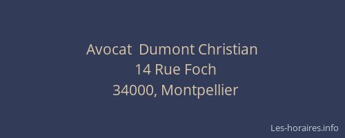 Avocat  Dumont Christian