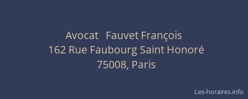 Avocat   Fauvet François