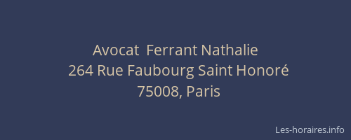 Avocat  Ferrant Nathalie