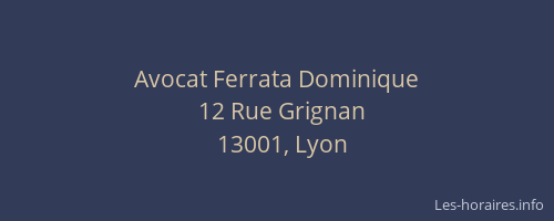 Avocat Ferrata Dominique