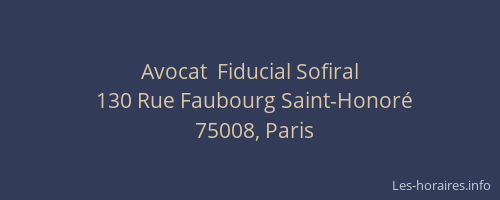 Avocat  Fiducial Sofiral