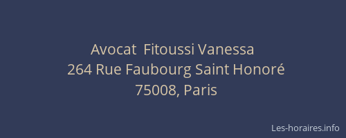 Avocat  Fitoussi Vanessa