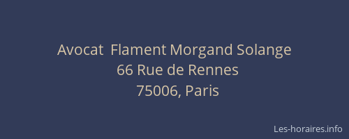 Avocat  Flament Morgand Solange