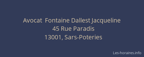 Avocat  Fontaine Dallest Jacqueline