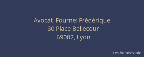 Avocat  Fournel Frédérique