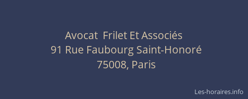 Avocat  Frilet Et Associés