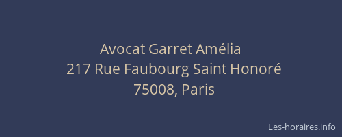 Avocat Garret Amélia