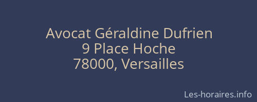 Avocat Géraldine Dufrien