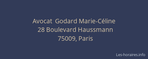 Avocat  Godard Marie-Céline