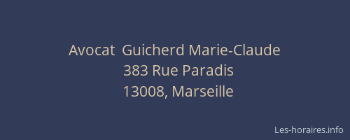 Avocat  Guicherd Marie-Claude