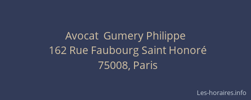 Avocat  Gumery Philippe