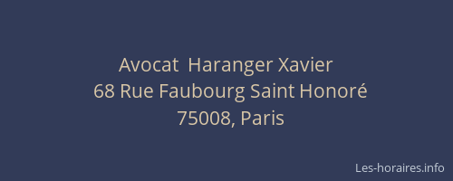 Avocat  Haranger Xavier