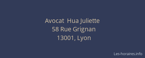 Avocat  Hua Juliette