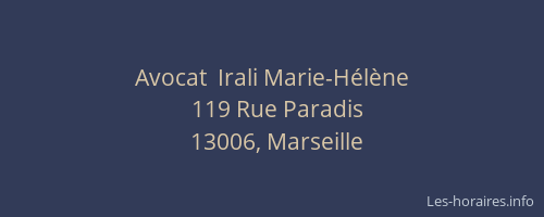 Avocat  Irali Marie-Hélène