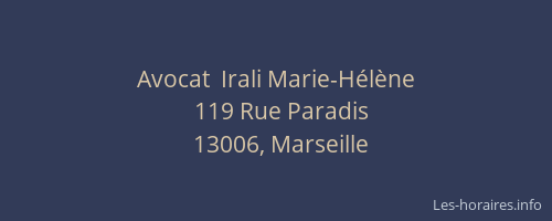 Avocat  Irali Marie-Hélène