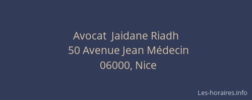 Avocat  Jaidane Riadh
