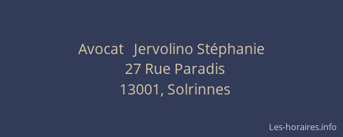 Avocat   Jervolino Stéphanie