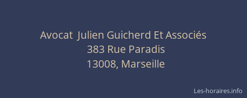 Avocat  Julien Guicherd Et Associés