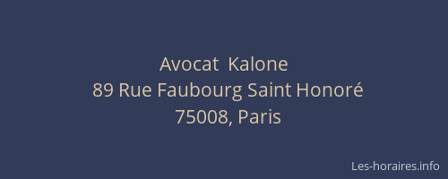 Avocat  Kalone