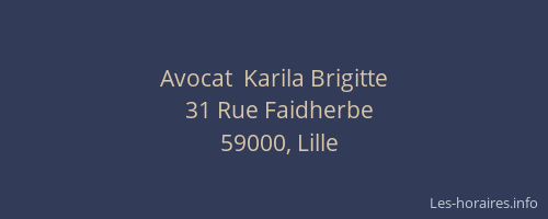 Avocat  Karila Brigitte