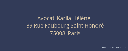 Avocat  Karila Hélène