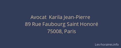 Avocat  Karila Jean-Pierre