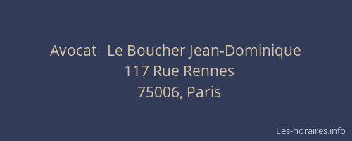 Avocat   Le Boucher Jean-Dominique