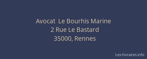 Avocat  Le Bourhis Marine