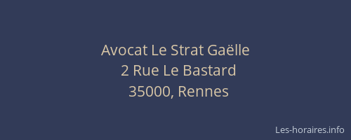 Avocat Le Strat Gaëlle