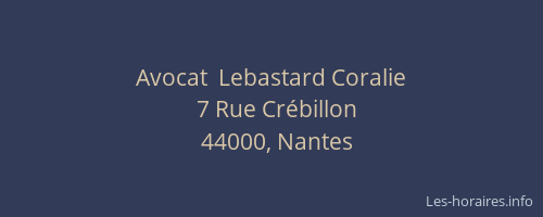Avocat  Lebastard Coralie