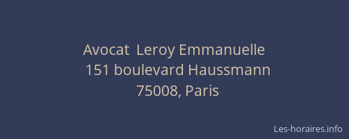 Avocat  Leroy Emmanuelle