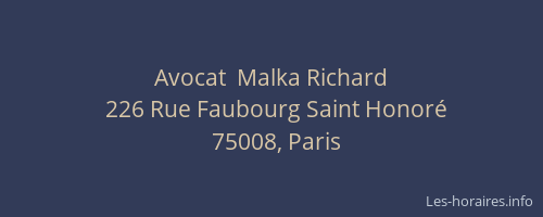 Avocat  Malka Richard