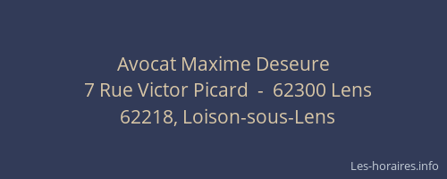Avocat Maxime Deseure