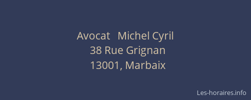 Avocat   Michel Cyril
