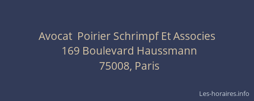 Avocat  Poirier Schrimpf Et Associes