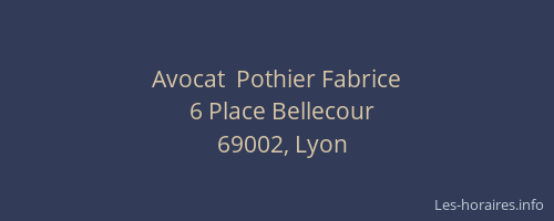 Avocat  Pothier Fabrice