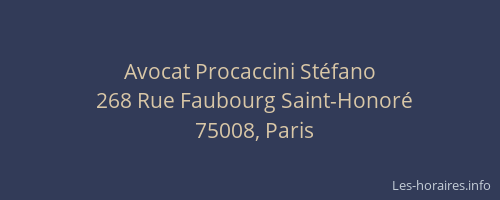 Avocat Procaccini Stéfano