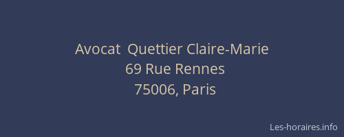 Avocat  Quettier Claire-Marie