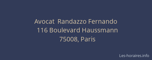 Avocat  Randazzo Fernando