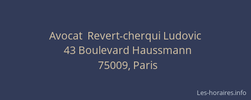 Avocat  Revert-cherqui Ludovic