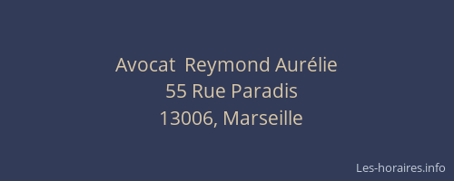 Avocat  Reymond Aurélie