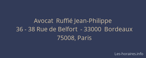 Avocat  Ruffié Jean-Philippe