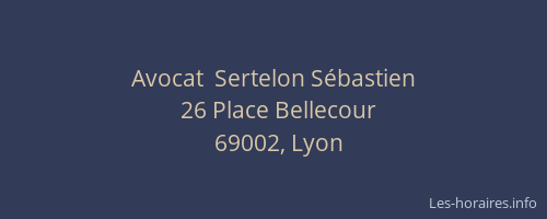 Avocat  Sertelon Sébastien