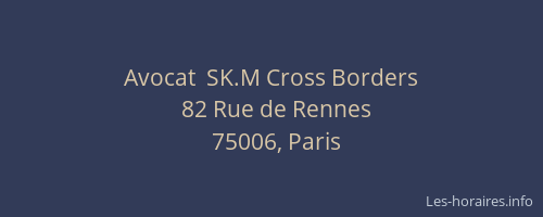 Avocat  SK.M Cross Borders