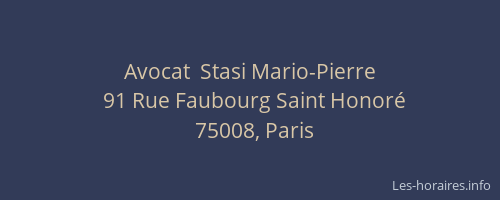 Avocat  Stasi Mario-Pierre