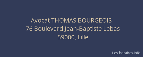 Avocat THOMAS BOURGEOIS