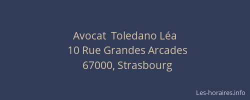 Avocat  Toledano Léa
