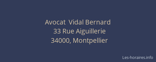Avocat  Vidal Bernard