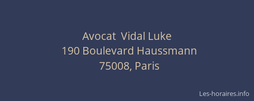 Avocat  Vidal Luke